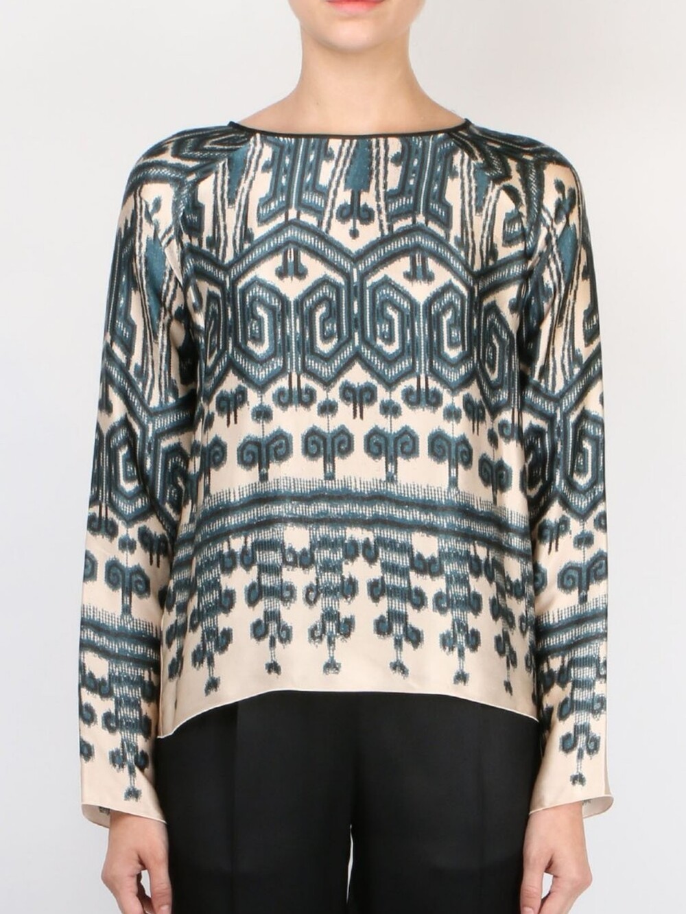Giada Forte 100% Silk Ikat Blouse